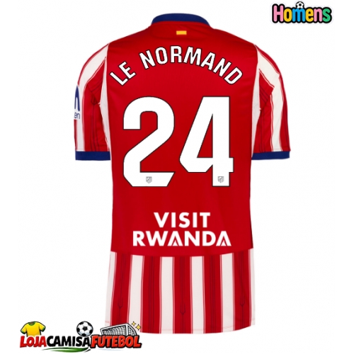 Camisa de Futebol Atletico Madrid Robin Le Normand #24 Equipamento Principal 2026-27 Manga Curta